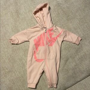 Nike Infant Girl Hooded Zip Up Coverall